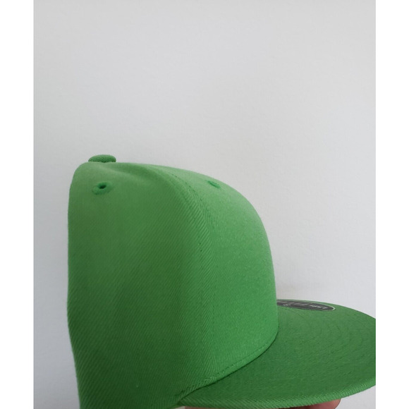 Lids Hat Cap Blank Grandslam Fitted Size 8 Lime Green - Picture 2 of 7